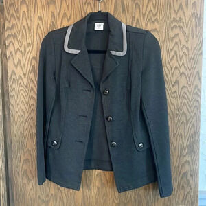 CAbi Ponte Knit Charcoal Gray Jacket Blazer Women’s Sz‎ Xtra Small #3030